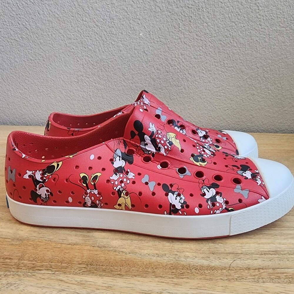 Native Shoes Jefferson Print Disney Minnie Mouse Womens Size 10 Slip On Casual
